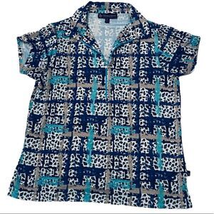 Birdee Sport Australia Golf Animal Geometric Printed Stretch Polo Shirt Top